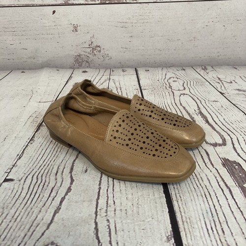 Mocassini Clarks donna 8M Sarafyna Sky Tan beige pelle pralina piatta