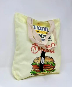 Fabric Shopper Unisex Bag On The Shoulder Color Softy Yellows 100% Cotton - Picture 1 of 6