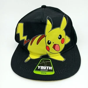 Pokemon Pikachu Hat Snapback Cap Adjustable Youth Size OSFM Embroidery Logo - Picture 1 of 7