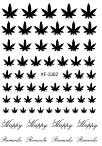 Marijuana Nail Sticker Pot Weed Cannabis Leaves 3362 & 3381