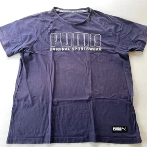 Puma Sportswear Logo T Shirt Mens Size XL Blue Casual Style Sports Summer Fit - Picture 1 of 11
