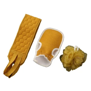 3 Tl. Badeset Badeschwamm  Massageschwamm Wellness Badehandschuh - Bild 1 von 1