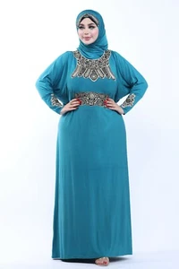 Women’s Islamic Abaya Kaftan Arabic Long Sleeve Dress Dress for Prayer & Party - Picture 1 of 61