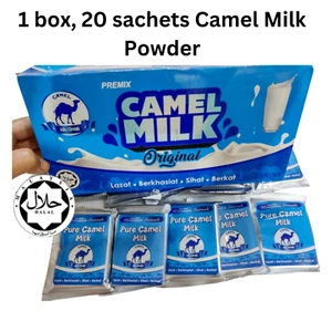 Camel Milk Powder Original Halal Pure Brand Abu Dhabi 1 Box (20 sachets x 25g) - Picture 1 of 7