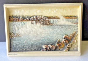 Arthur Osborne Ivorex 3-D Plaque Niagara Falls Made in England 10" by 7" - Picture 1 of 12