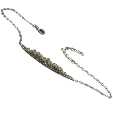 Bracciale Argento 925 Femminile firmato catenina Corona da Regina con puntiluce - Immagine 1 di 4