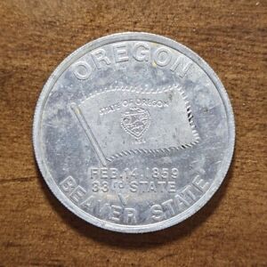 1859 Salem, Oregon OR Beaver State 33rd State Oregon Grape Token 