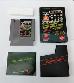 Donkey Kong Jr. Math NES (Mattel GBR PAL) - CIB Boxed - UNPUNCHED HANG-TAB - TES