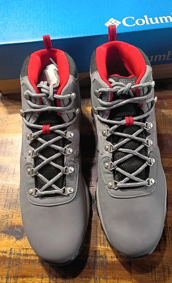 Columbia Hombres Newton Ridge Plus 2 Impermeable Cuero Botas de Senderismo Talla 12 Ancho Gris Foto 1 de 4
