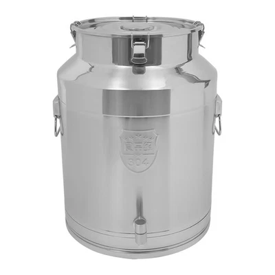 Tanque de agua de barril de acero inoxidable de 64 l frascos de leche contenedor grande para almacenamiento de líquidos Foto 1 de 4
