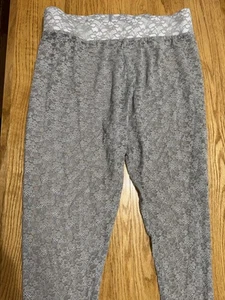 Logo Layers Lace Leggings Silver  Size PM New - Picture 1 of 4