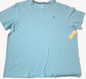 NWT Tommy Bahama Men's Short Sleeve Crew Neck Top TURQ ( Blue ) Size XL / TG - Picture 1 of 3