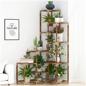 Plant Stand Indoor Outdoor, 14 Tier Large Corner Plant Stand Tall Plant Shelf... - Picture 1 of 6