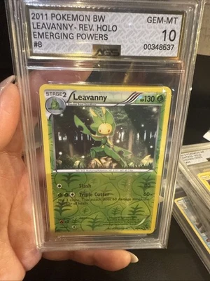 2011 Leavanny  08/98 Reverse Holo BW Emerging Powers Pokemon TCG Graded AGS 10 - Image 1 of 3