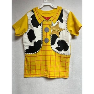 Disney Sheriff Woody T-shirt yellow sz 7/8 medium kids from Toy Story - Picture 1 of 4