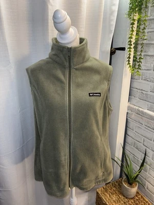 Columbia Dark Green Sherpa Fleece Vest XL - Image 1 of 4
