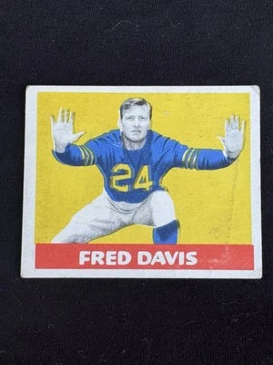1948 LEAF FOOTBALL CARD #27 FRED DAVIS CHICAGO BEARS LOW GRADE VG - Image 1 of 2