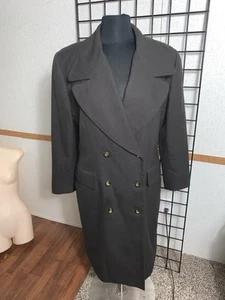harve' benard by Benard Holtzman Brown Double Breasted Wool Blend Coat Size 10 - Picture 1 of 7