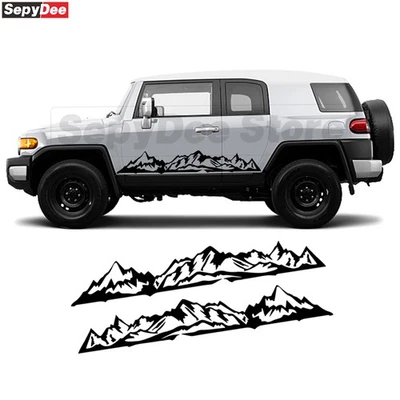 Calcomanía gráfica de montaña con rayas laterales para Toyota FJ Cruiser Racing Sport Foto 1 de 4