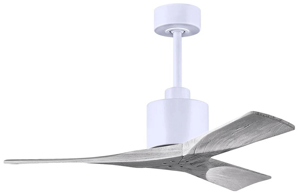 42" Matthews Nan White and Barnwood Outdoor Ceiling Fan with Remote - Image 1 of 1