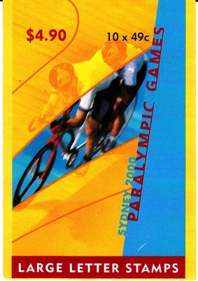 Juegos Paralímpicos de Sydney 2000 - Folleto de estampillas 1 reimpresión de koala (SB136) código de barras Gen Foto 1 de 3