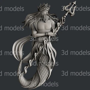 3D STL Modelle für CNC, Artcam, Aspire, Relief Poseidon - Bild 1 von 4