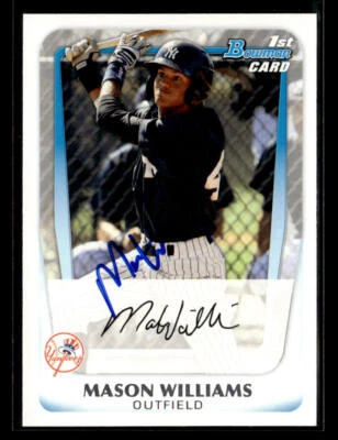 Mason Williams signed auto 2011 Bowman #BP85 card - Image 1 of 2