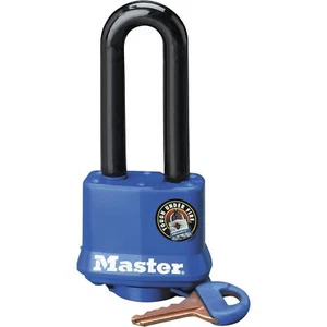 Master Lock 312DLH Laminated Steel Pin Tumbler Padlock, Blue 2" Shackle - Picture 1 of 1