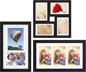3 Pcs Sets Solid Wood Picture Frame Display Photo 8X14 Mat 4X6 and 5X7 Inch 4 Op - Picture 1 of 9