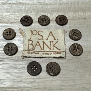 Jos. A Bank Hawaiian Shirt Set of 9 Coconut Shell Replacement Buttons - Picture 1 of 5