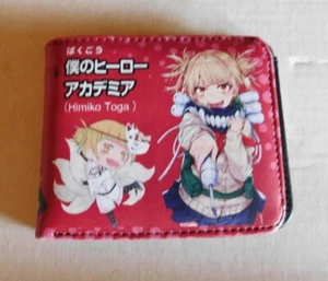 Himiko Toga Anime Unisex Red Bifold Wallet Purse Card Cash Wallets - Picture 1 of 3