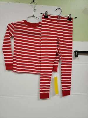 Unbranded Kids 2 Piece Cotton Pajama Set Red And White Stripped Size 6 NWT - Image 1 of 4