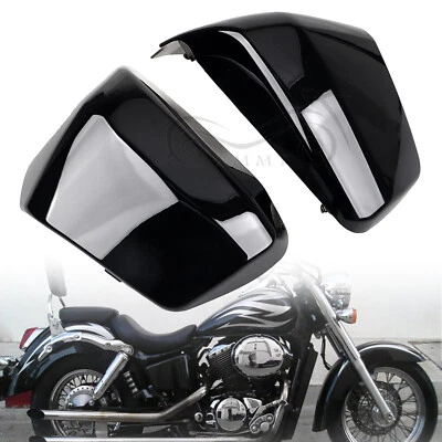 Cubierta lateral de batería negra brillante para Honda Shadow Aero 750 VT750C VT750C2 2004-13 Foto 1 de 4