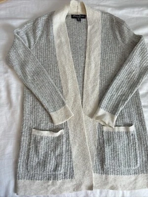 Eddie Bauer Lounge Gray Cardigan Sweater Cotton Blend Women Medium Pockets Foto 1 de 4