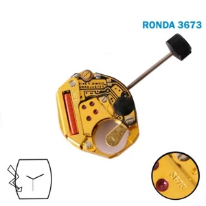 Ronda 3673 Harely, Swiss Quartz Movement , 3 Hands ,Gold Color, 5 Jewels. - Picture 1 of 2