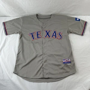 Camiseta de carretera Texas Rangers talla 50 gris en blanco auténtica MLB béisbol abotonada - Imagen 1 de 11