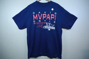 David Ortiz Shirt Adult Extra Large Blue World Series MVP 2013MLB NWOT Tee Mens - Picture 1 of 8