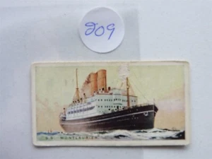 Merchant Ships World  Imperial Tobacco Car 1924 SS MONT LAURIER QUEBEC LIVERPOOL - Picture 1 of 2