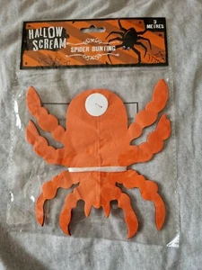 Halloween spider Bunting 3 Metres Black - Picture 1 of 3