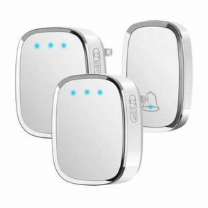 Wireless Doorbell Chime Plug-In Waterproof Long Range Receiver Remote Door Bell - Picture 1 of 9
