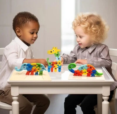 Puzzle Wooden Jigsaw 10 Piece Choice of Character Kids Age 3-5 Buy 1 or Set NEW - Image 1 of 4