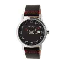 Simplify The 5300 Black Dial Black Leather Watch SIM5302
