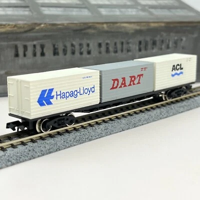 Graham Farish 3605A Bogie Container Wagon Flat Car Hapag Lloyd DART ACL N Scale - Image 1 of 4