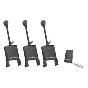COMMERCIAL ELECTRIC 3-Pack Wireless Outlet Receptacle, Remote Control In'd/Out'd - Picture 1 of 2
