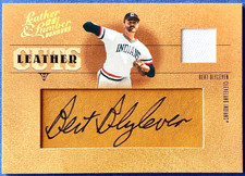 #'d 008/128 BERT BLYLEVEN Autograph, Jersey 2005 Leather Lumber Cuts /128