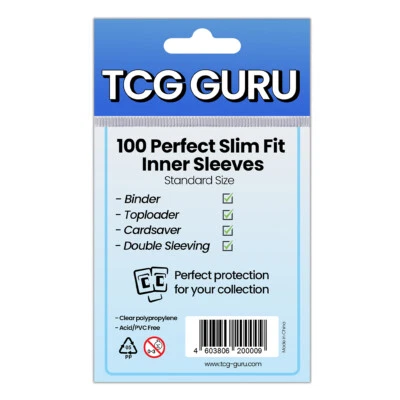 100 - 10.000 x TCG Guru - Perfect Slim Fit Inner Sleeves Pokemon Magic One Piece
