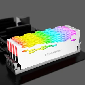 4 pezzi COOLMOON RA2 RAM dissipatore di calore dissipatore ARGB colorato diffuso - Afbeelding 1 van 7