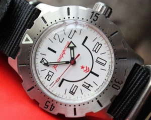 Vostok Komandirsky Diver Mechanical Automatic Winding Wrist Watch 350624 - Foto 1 di 11