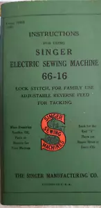 SINGER Elektrische Nähmaschine Modell 66-16 manuell - selten 1940 - Bild 1 von 1