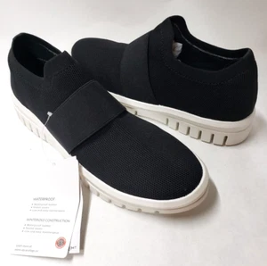Aqua Cushion Waterproof Frejya Knit Mesh Slip On Sneaker Shoe Black 7 7.5 New 3D - Picture 1 of 6